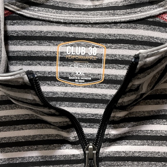 Very Nice Cremieux Club 38 Performance Striped 1/4-Zip Golf Pullover XXL - Picture 5 of 7